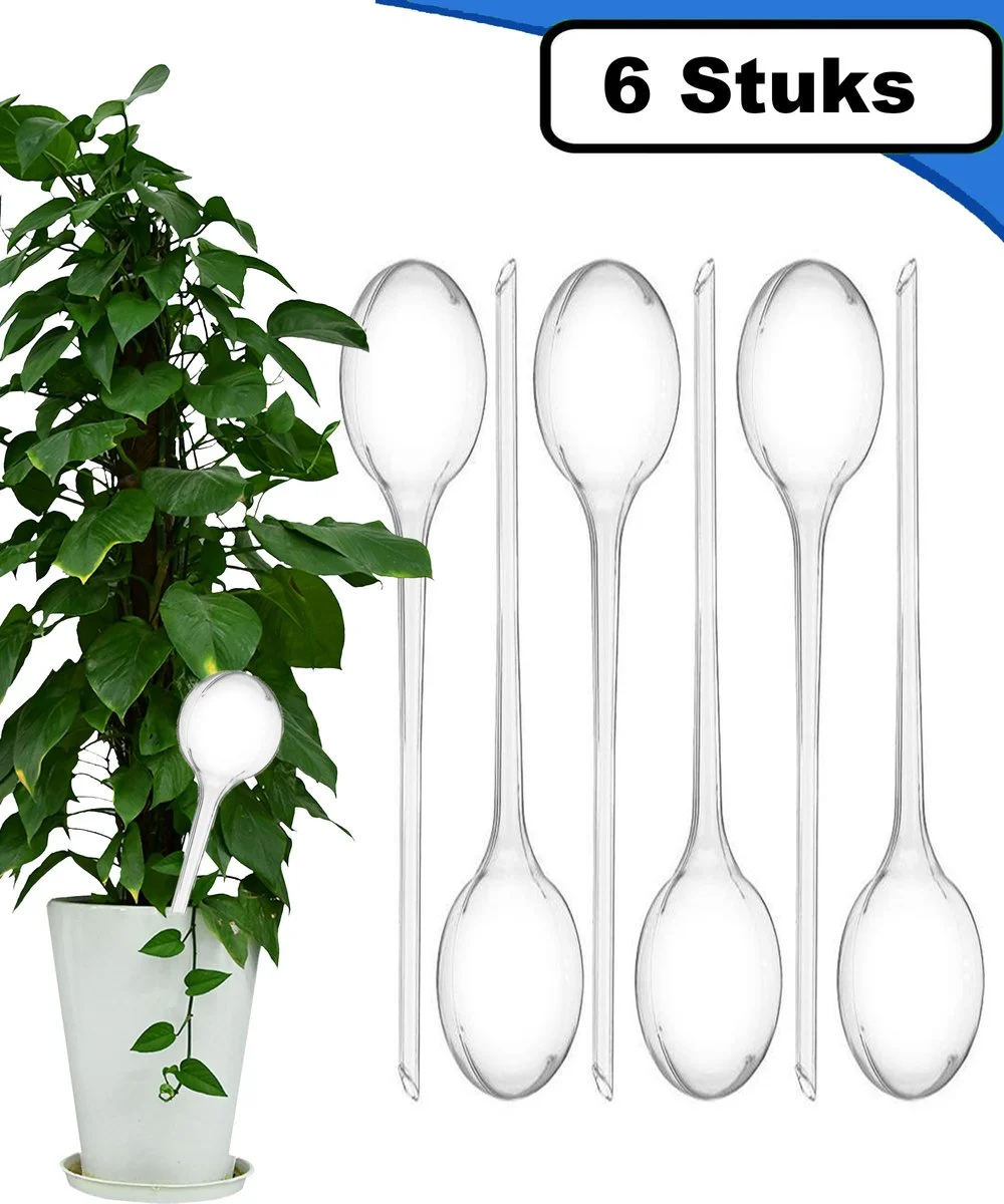 Summer Spark Waterdruppelaar Voor Planten 6 Stuks Transparant – 27 CM X 8 CM – 250 ML – Automatisch Watergeefsysteem Voor Kamerplanten – Planten Watergever Met Druppelsysteem – Waterbol 1 Summer Spark Waterdruppelaar Voor Planten 6 Stuks Transparant – 27 CM X 8 CM – 250 ML – Automatisch Watergeefsysteem Voor Kamerplanten – Planten Watergever Met Druppelsysteem – Waterbol