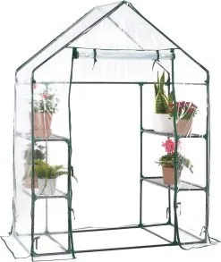 Juskys Broeikas / Tuinkas - 147 X 195 X 73 Cm - PVC Folie -Bloempotten Verkoop 1012x1200 1