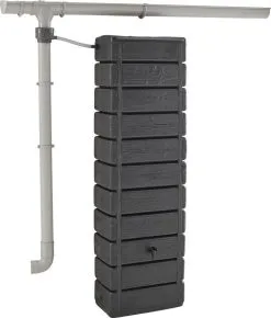 Alice's Garden Regenton Muurtank, Grandval 300L, Antraciet Kunststof, Imitatiehout, Met Gootaansluitset Inbegrepen -Bloempotten Verkoop 1023x1200 1