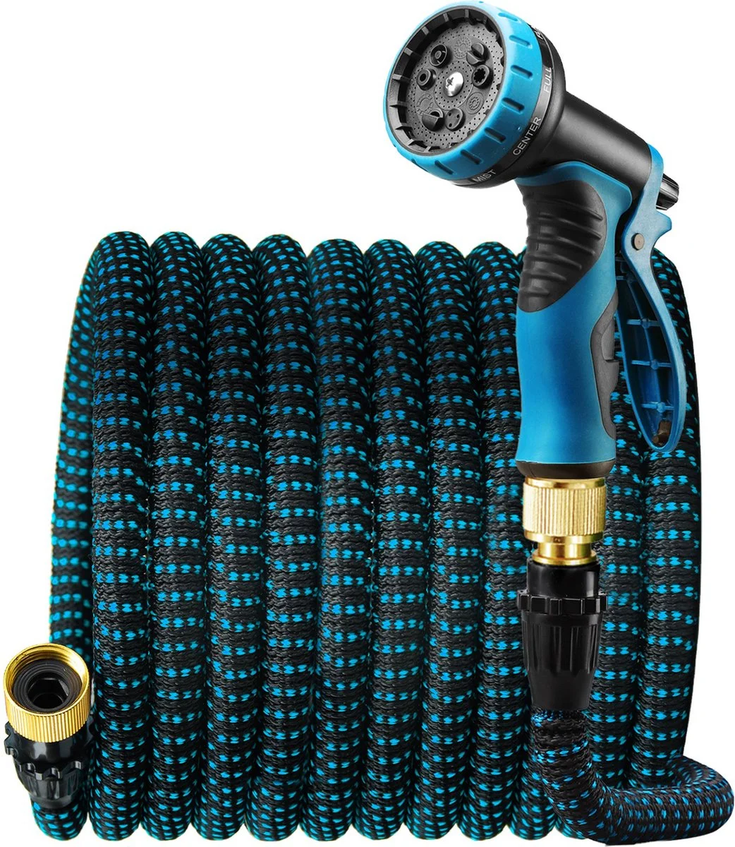 EasyNova Complete Set Tuinslang Van 30 Meter Met Flexibel Ontwerp – Sproeikop Met 9 Standen – Licht In Gewicht & Makkelijk Opbergen – Uitrekbare Slang - 1 EasyNova Complete Set Tuinslang Van 30 Meter Met Flexibel Ontwerp – Sproeikop Met 9 Standen – Licht In Gewicht & Makkelijk Opbergen – Uitrekbare Slang -