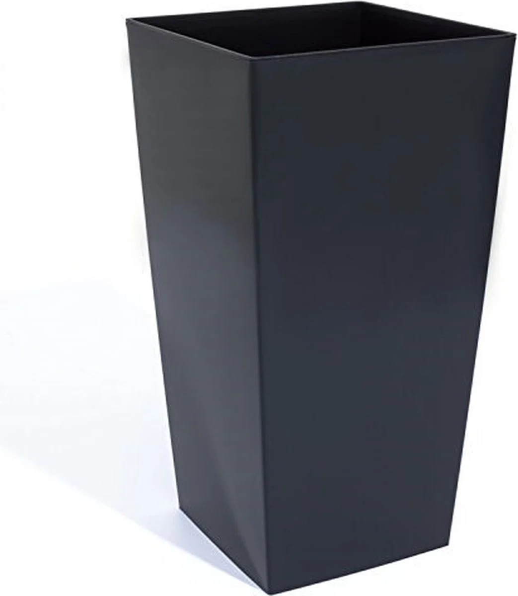 Prosperplast Kunststof Urbi Bloempot/plantenpot Met Binnenpot Antraciet 40 X 40 X 75 Cm - 37/91,5 Liter - Hoge Vierkante Bloempotten 8 Prosperplast Kunststof Urbi Bloempot/plantenpot Met Binnenpot Antraciet 40 X 40 X 75 Cm - 37/91,5 Liter - Hoge Vierkante Bloempotten - Afbeelding 8