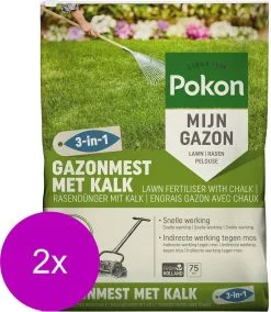 Pokon Gazonmest Met Kalk - 2 X 5kg - Mest - Geschikt Voor 2 X 75m² - 120 Dagen Voeding - Voordeelverpakking 9 Pokon Gazonmest Met Kalk - 2 X 5kg - Mest - Geschikt Voor 2 X 75m² - 120 Dagen Voeding - Voordeelverpakking -Bloempotten Verkoop 1044x1200