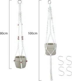 Mycramé 4 Stuks Luxe Macrame Plantenhangers - Boho Handgeweven Katoen Hangpot Voor Binnen/Buiten - Hangende Bloempot Met Kralen - Macramé Touw/Koord Hangplant Houder - Bohemian Wandhanger Decoratie - Plant Hanger - Verticale Tuin Bloempothouder Planthanger 18 Mycramé 4 Stuks Luxe Macrame Plantenhangers - Boho Handgeweven Katoen Hangpot Voor Binnen/Buiten - Hangende Bloempot Met Kralen - Macramé Touw/Koord Hangplant Houder - Bohemian Wandhanger Decoratie - Plant Hanger - Verticale Tuin Bloempothouder Planthanger -Bloempotten Verkoop 1060x1200