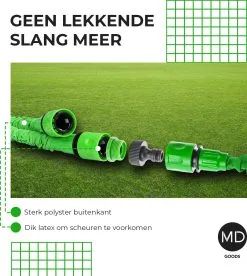 Uitrekbare Tuinslang Tot 15 Meter Van MD-goods ® - Tuinsproeier - Tuin Besproeien - Waterslang - Sproeikop - Groen - Flexibel Elastisch -Bloempotten Verkoop 1074x1200 4