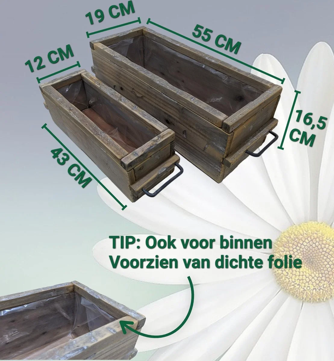 Inspiring Minds Plantenbakken Voor Buiten En Binnen – 2 Houten Planten Bakken Rechthoek | GerichteKeuze 6 Inspiring Minds Plantenbakken Voor Buiten En Binnen – 2 Houten Planten Bakken Rechthoek | GerichteKeuze - Afbeelding 6