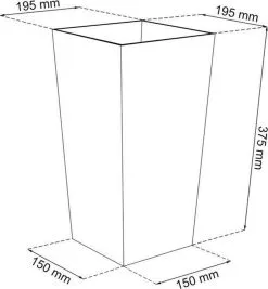 Prosperplast Kunststof Urbi Bloempot/plantenpot Met Binnenpot Antraciet 19 X 19 X 37 Cm - 5/11,4 Liter - Hoge Vierkante Bloempotten 11 Prosperplast Kunststof Urbi Bloempot/plantenpot Met Binnenpot Antraciet 19 X 19 X 37 Cm - 5/11,4 Liter - Hoge Vierkante Bloempotten -Bloempotten Verkoop 1112x1200 1
