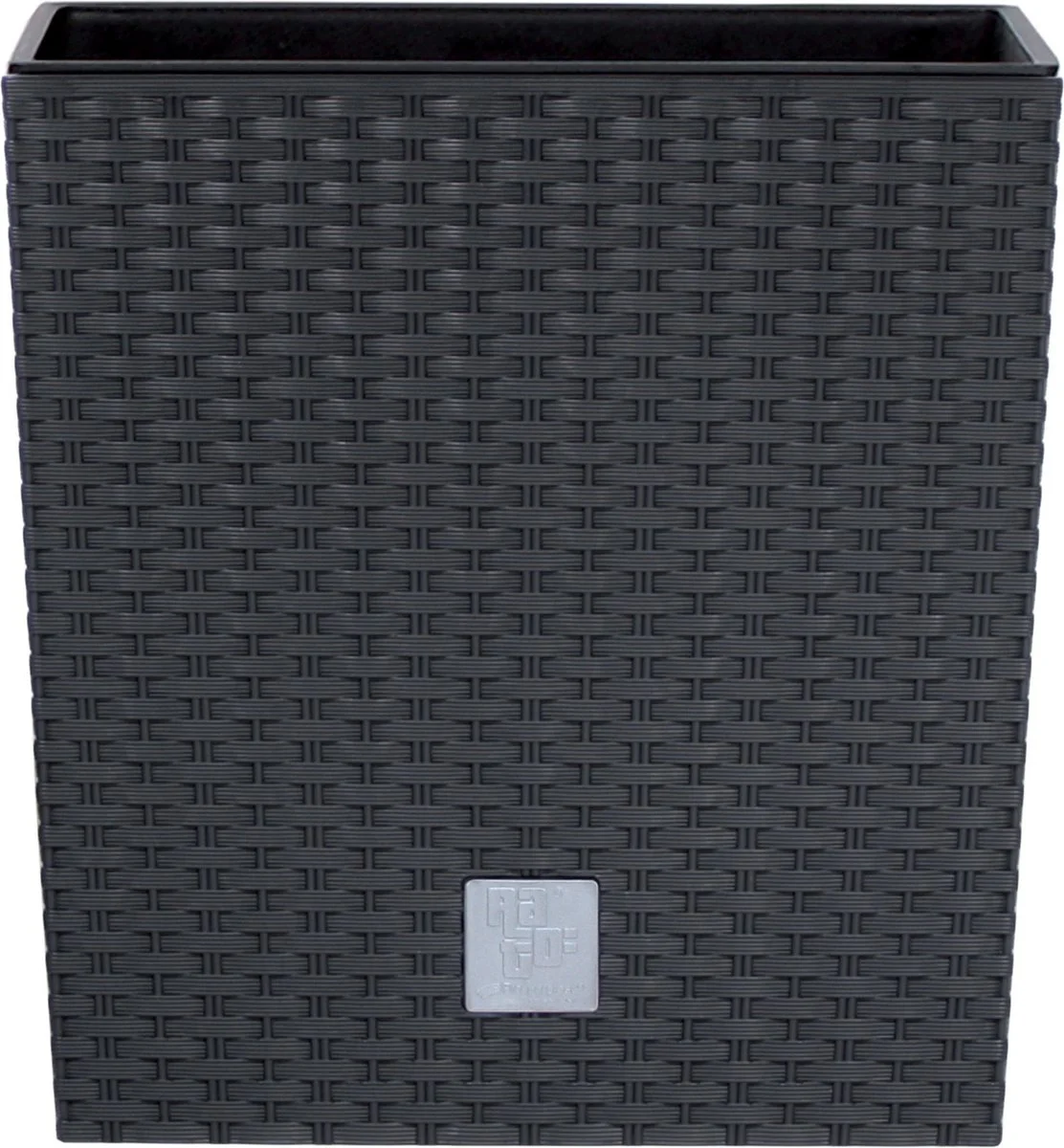 Prosperplast Kunststof Rato Rotan Bloempot/plantenpot Met Binnenpot Antraciet 40 Cm - Bloempotten Voor Binnen En Buiten 1 Prosperplast Kunststof Rato Rotan Bloempot/plantenpot Met Binnenpot Antraciet 40 Cm - Bloempotten Voor Binnen En Buiten