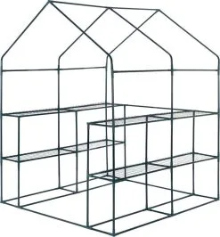 Gardebruk Kweekkas 2m² - 8 Legplanken & 4 Ramen - 195x143x143 Cm -Bloempotten Verkoop 1114x1200