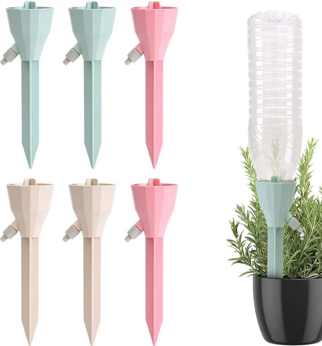 BOTC Waterdruppelaar Set Van 6 Stuks Voor Planten - Watergeefsysteem 1 BOTC Waterdruppelaar Set Van 6 Stuks Voor Planten - Watergeefsysteem