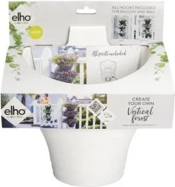 Elho Corsica Vertical Forest 24 - Bloempot Voor Balkonbuiten - Ø 26.7 X H 29.7 Cm - Wit/Wit -Bloempotten Verkoop 1124x1200 1