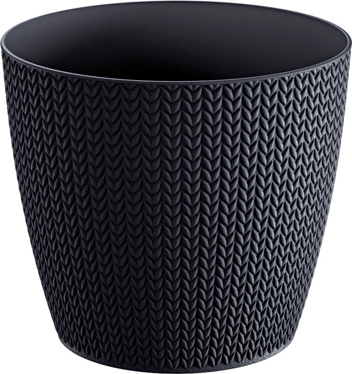 Prosperplast Set Van 3x Stuks Stijlvolle Plantenpotten/bloempotten Kunststof Dia 13 Cm En Hoogte 11 Cm In Het Antraciet Grijs Voor Binnen/buiten 2 Prosperplast Set Van 3x Stuks Stijlvolle Plantenpotten/bloempotten Kunststof Dia 13 Cm En Hoogte 11 Cm In Het Antraciet Grijs Voor Binnen/buiten - Afbeelding 2