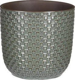 Mica Decorations Daan Bloempot - H17,5 X Ø19 Cm - Groen -Bloempotten Verkoop 1129x1200 3