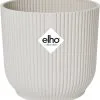 Elho Vibes Fold Rond Wielen 35 - Bloempot Voor Binnen - Ø 34.9 X H 32.4 Cm - Zijdewit