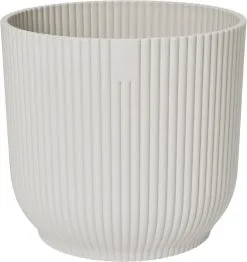 Elho Vibes Fold Rond 30 - Bloempot Voor Binnen - Ø 29.5 X H 27.2 Cm - Zijdewit