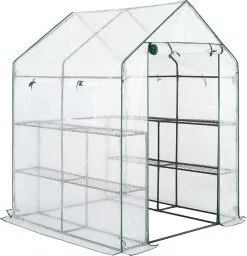 Gardebruk Kweekkas 2m² - 8 Legplanken & 4 Ramen - 195x143x143 Cm