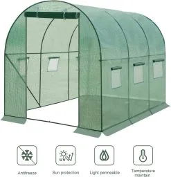 Diferza™ Kas 300x200x190 Cm, Foliekas Wintervast, Tomatenhuis Met Deur 6 Ramen -Bloempotten Verkoop 1159x1200