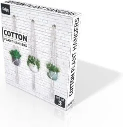 Gadgy Plantenhanger Macramé 3 Stuks - Luxe Gevlochten Touw Katoen - Plantenpot Ophangen - Hangpot -Bloempotten Verkoop 1164x1200