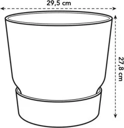 Elho Greenville Rond 30 - Grote Bloempot Voor Buiten - Gemaakt Van Gereycled Plastic - Ø 29.5 X H 27.8 Cm - Blad Groen -Bloempotten Verkoop 1168x1200 1