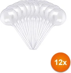 Stan Online Products Waterdruppelaar Set Van 12 Stuks - Waterdruppelaar Voor Planten - Watergeefsysteem - Waterbol Irrigatiesysteem - Automatisch Druppelsysteem Voor Kamerplanten & Tuin - Watergever - Transparant - 15cm