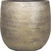 Floran Luxe Plantenpot/bloempot Goud Mira Van Keramiek 35 Cm - Keramische Plantenpotten/plantenbakken