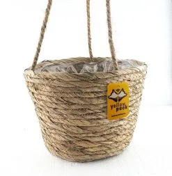 Merkloos Plantenhanger 18x15cm Naturel | Hangende Mand | Handgemaakt | Planten-houder / Hang-plant | Planten Accessoires | Hangmand -Bloempotten Verkoop 1172x1200 1