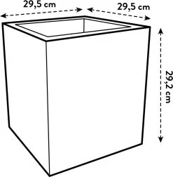 Elho Vivo Next Vierkant 30 - Plantenbak Voor Binnen & Buiten - Ø 29.5 X H 29.5 Cm - Zwart/Living Black -Bloempotten Verkoop 1174x1200 2