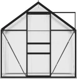 VidaXL Broeikas 1,33 M² Aluminium Antracietkleurig -Bloempotten Verkoop 1175x1200 1