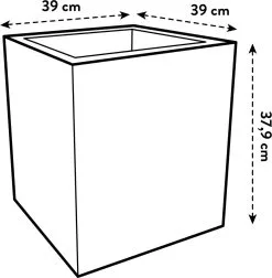 Elho Vivo Next Vierkant 40 - Plantenbak Voor Binnen & Buiten - Ø 39.0 X H 37.9 Cm - Zwart/Living Black -Bloempotten Verkoop 1175x1200