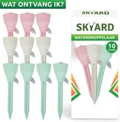 SKYARD® Waterdruppelaar Set Van 10 – Watergeefsysteem Geschikt Binnen (Kamerplanten) En Buiten – Bewateringssysteem Met Instelbare Druppelsnelheid - Irrigatiesysteem - Planten Watergever - Waterbol -Bloempotten Verkoop 1179x1200