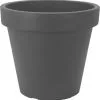 Relaxwonen Kunststof Bloempot Antraciet Ø40 Cm - Hoogte 35 Cm