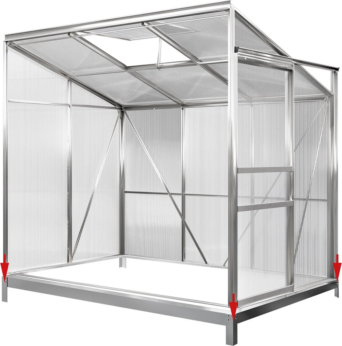 Deuba Broeikas Fundament Verzinkt – 190x122cm - Incl. Montagemateriaal 1 Deuba Broeikas Fundament Verzinkt – 190x122cm - Incl. Montagemateriaal