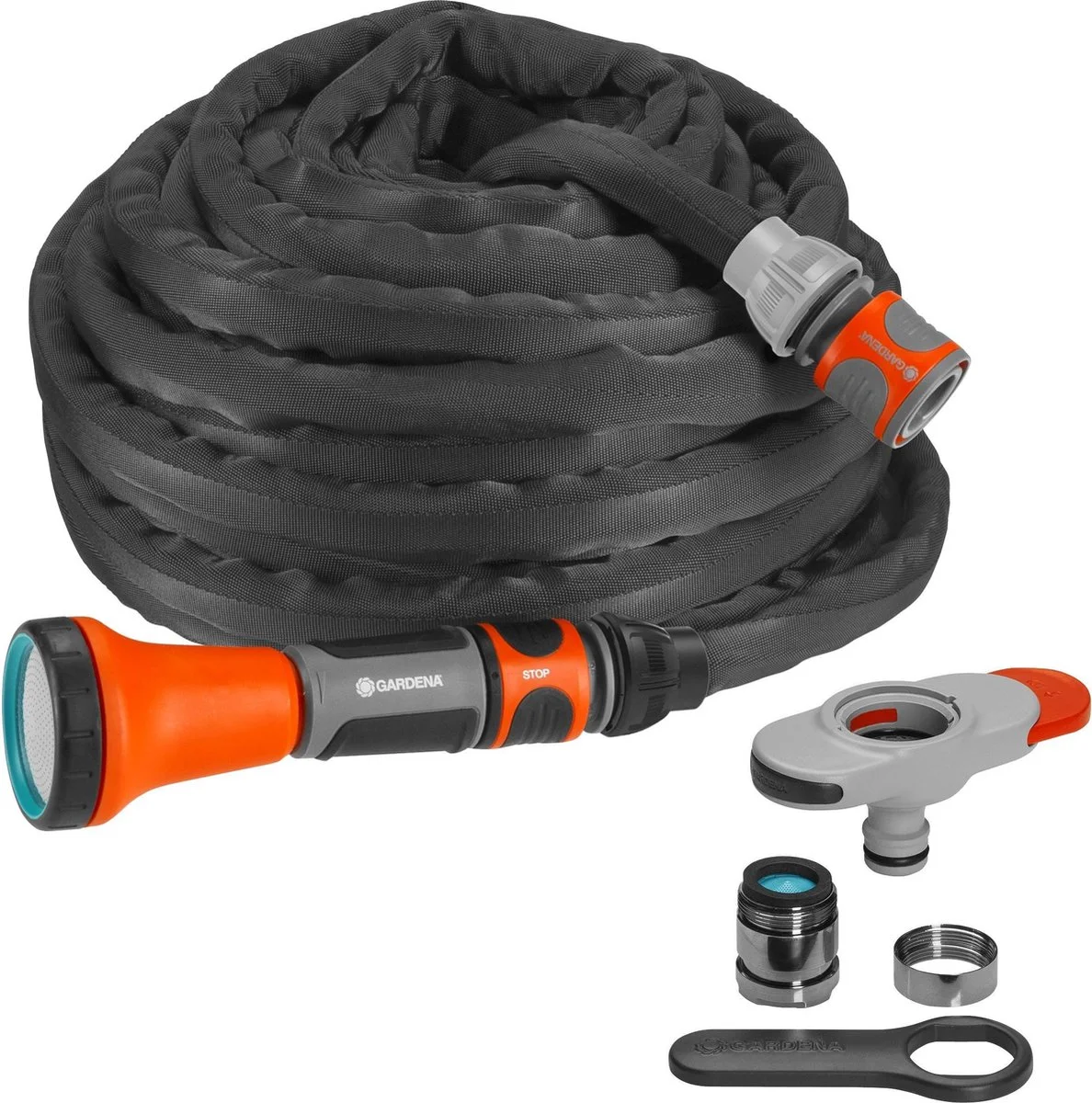 GARDENA - Textielslang Liano - Met Aansluitset - 10m Tuinslang - 13mm 1 GARDENA - Textielslang Liano - Met Aansluitset - 10m Tuinslang - 13mm