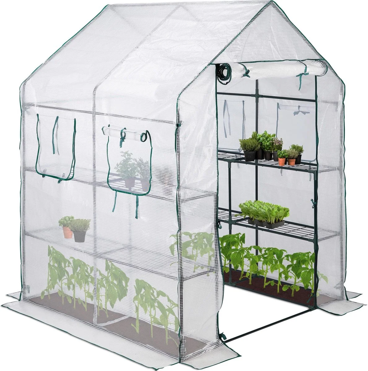 Relaxdays Tuinkas - 2 M² - Kweekkas Tuin - Grote Foliekas - 4 Ramen - Plantenkas Tomaten 1 Relaxdays Tuinkas - 2 M² - Kweekkas Tuin - Grote Foliekas - 4 Ramen - Plantenkas Tomaten