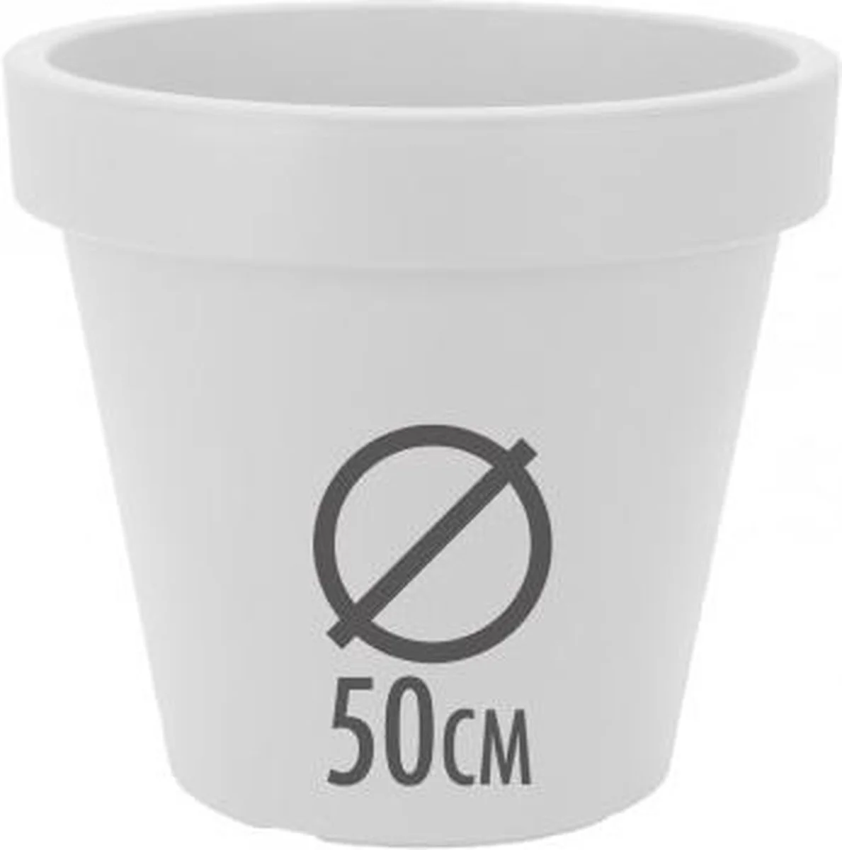 Relaxwonen Kunststof Bloempot Wit Ø50 Cm - Hoogte 42 Cm 4 Relaxwonen Kunststof Bloempot Wit Ø50 Cm - Hoogte 42 Cm - Afbeelding 4