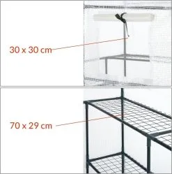 Gardebruk Kweekkas 2m² - 8 Legplanken & 4 Ramen - 195x143x143 Cm -Bloempotten Verkoop 1192x1200 3
