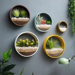 Simple Solutions Ronde Muur Plantenbak Zwart - Decoratie - Planten - Interieur - Bloemen - Woondecoratie - Muurbekleding -