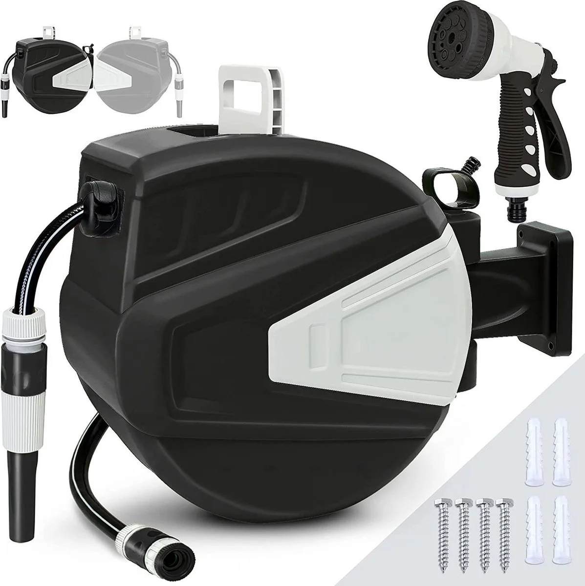 Sens Design Slanghaspel - Tuinslang Haspel - Automatisch - Zwart - 30m 3 Sens Design Slanghaspel - Tuinslang Haspel - Automatisch - Zwart - 30m - Afbeelding 3