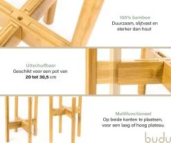 Budu Plantenstandaard Binnen – Plantenhouder – Plantenrek – Uitschuifbaar - Bloempot Standaard - Bamboe Hout - Ø 20 Tot 30 Cm 12 Budu Plantenstandaard Binnen – Plantenhouder – Plantenrek – Uitschuifbaar - Bloempot Standaard - Bamboe Hout - Ø 20 Tot 30 Cm -Bloempotten Verkoop 1200x1000