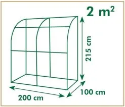 Nature - Kas - Muurkas - H215 X 200 X 100cm - Groen -Bloempotten Verkoop 1200x1030 1
