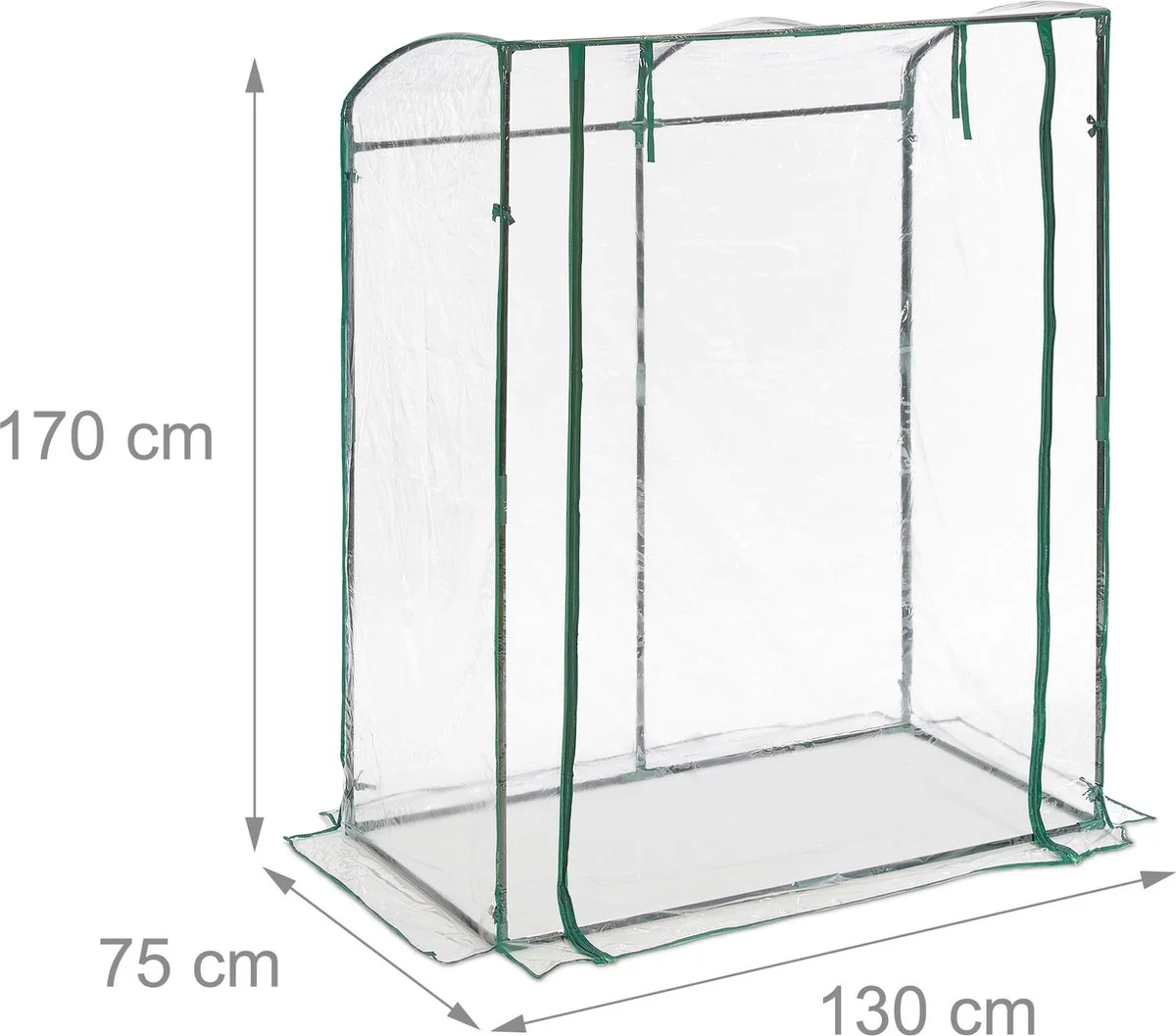 Relaxdays Tomatenkas 170 X 130 X 75 Cm - Folie Tuinkas - Grote Tomaten Kweekkas - Foliekas 4 Relaxdays Tomatenkas 170 X 130 X 75 Cm - Folie Tuinkas - Grote Tomaten Kweekkas - Foliekas - Afbeelding 4
