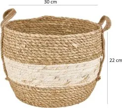 Merkloos Plantenmand 30x22cm Naturel Bruin – Multifunctionele Mand – Handgemaakt – Planten-houder – Planten Accessoires – Planten Mand -Bloempotten Verkoop 1200x1057