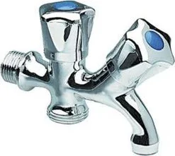 Dubbele Tapkraan Bonfix - 1/2" Muuraansluiting - 3/4" Onderaansluiting -Bloempotten Verkoop 1200x1073