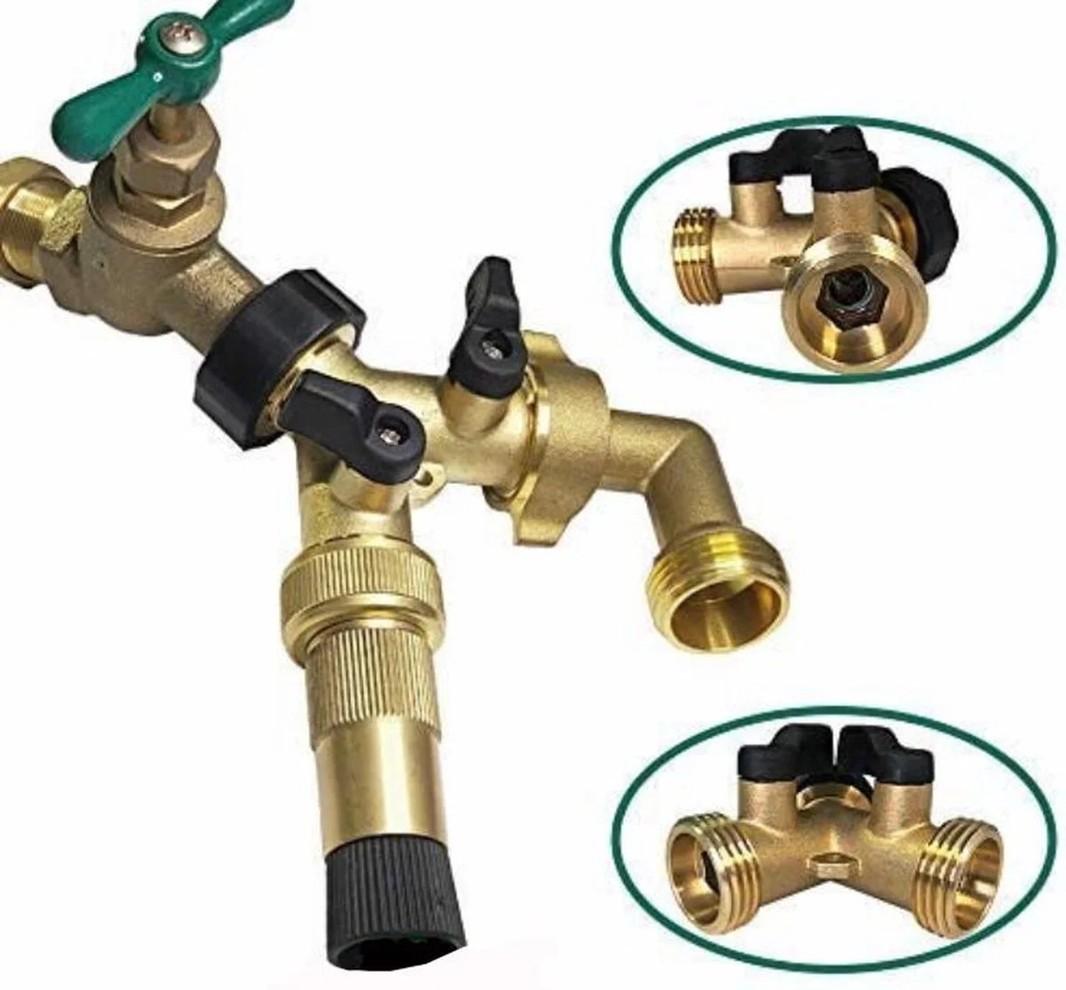 Libara Y Stuk Kraan Splitter – Aanvoer Y Stuk Voor Wasmachine - Waterverdeler - Buitenkraan - Waterverdeler 2 Weg – Messing - 3 Libara Y Stuk Kraan Splitter – Aanvoer Y Stuk Voor Wasmachine - Waterverdeler - Buitenkraan - Waterverdeler 2 Weg – Messing - - Afbeelding 3