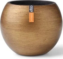 Capi Europe - Vaas Bol Retro - 30x25 - Goud - Bloempot Voor Binnen - BRTG104 -Bloempotten Verkoop 1200x1129