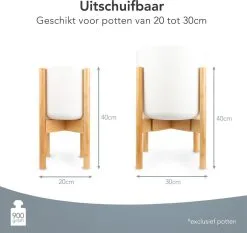 LifeGoods Planten Standaard - Uitschuifbare Bloempothouder - 20 Tot 30 Cm - Licht Bamboe 15 LifeGoods Planten Standaard - Uitschuifbare Bloempothouder - 20 Tot 30 Cm - Licht Bamboe -Bloempotten Verkoop 1200x1130 2