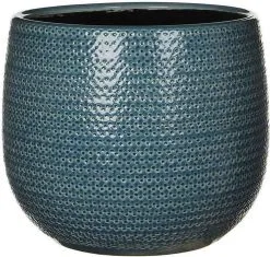 Mica Decorations Gabriel Bloempot - H20 X Ø25 Cm - Keramiek - Blauw 19 Mica Decorations Gabriel Bloempot - H20 X Ø25 Cm - Keramiek - Blauw -Bloempotten Verkoop 1200x1143