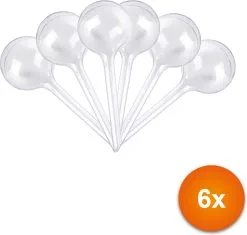 Stan Online Products Waterdruppelaar Set Van 6 Stuks - Waterdruppelaar Voor Planten - Watergeefsysteem - Waterbol Irrigatiesysteem - Automatisch Druppelsysteem Voor Kamerplanten & Tuin - Watergever - Doorzichtig - 15cm