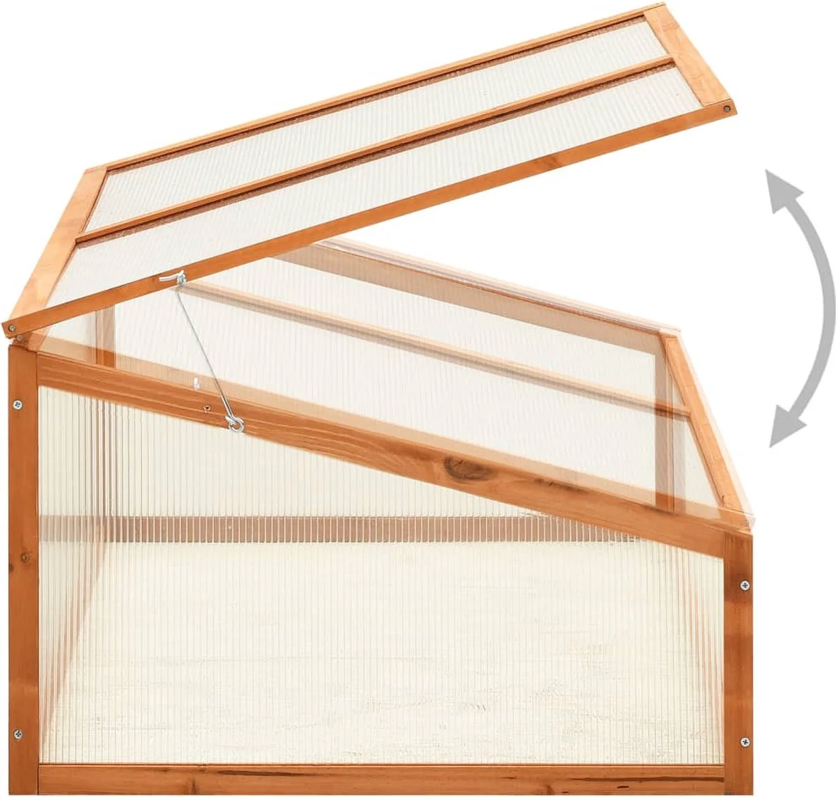 VidaXL Broeikas 100x65x40 Cm Vurenhout 7 VidaXL Broeikas 100x65x40 Cm Vurenhout - Afbeelding 7