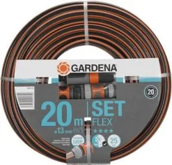Voorkant 31 GARDENA - Comfort FLEX - 6-delige Tuinslangset Tuinslang - 20 Meter - 13 Mm