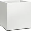 Elho Vivo Matt Finish Vierkant Wielen 40 - Grote Plantenbak Voor Binnen & Buiten - Gemaakt Van Gereycled Plastic - L 39 X W 39 X H 41 Cm - Wit